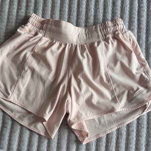 Highrise Lululemon Athletica Light Pink Athletic Shorts